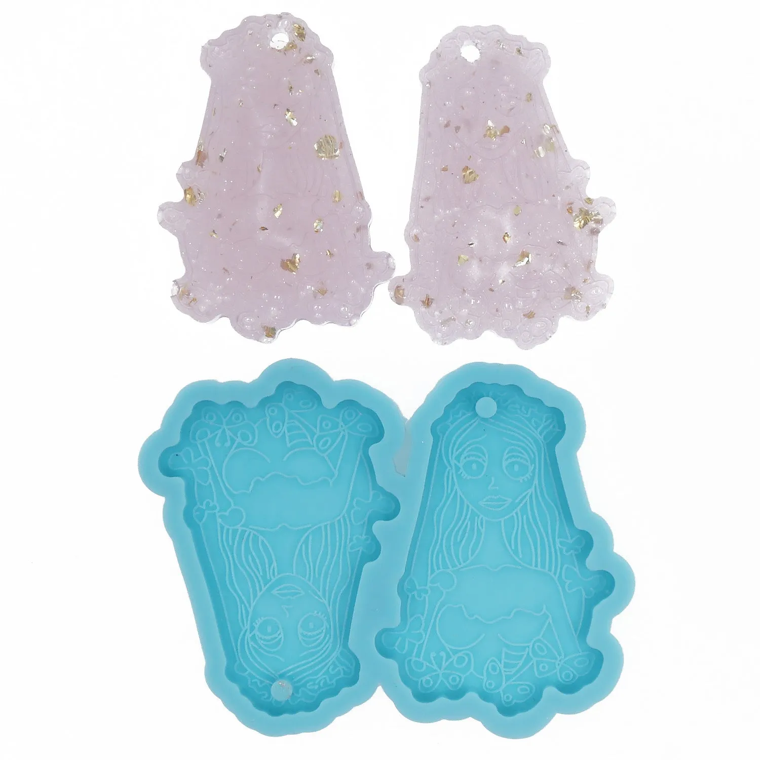 1PC Silicone Earring Mold Halloween Bride Resin Earring Charm DIY Resin Earrings 10386351