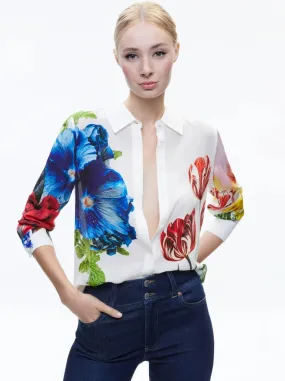 Alice + Olivia - Willa Placket Top - Le Plantes