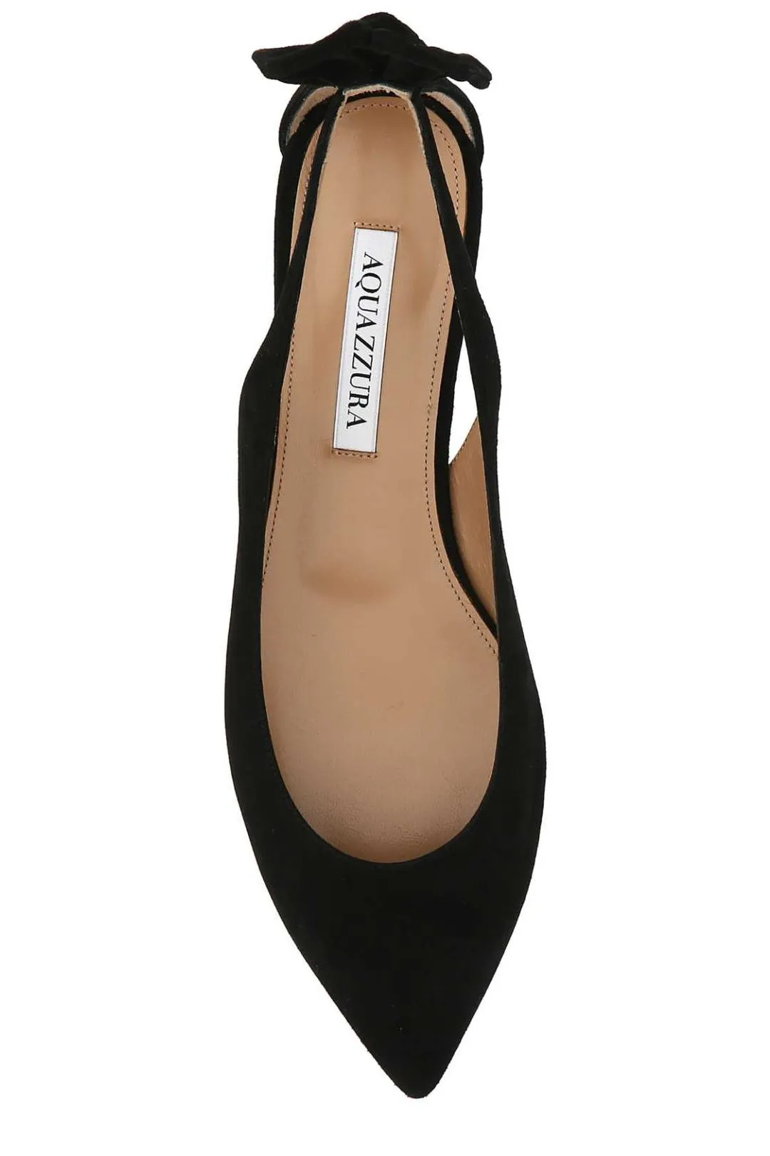 Aquazzura Bow Tie Detailed Ballerina Flats