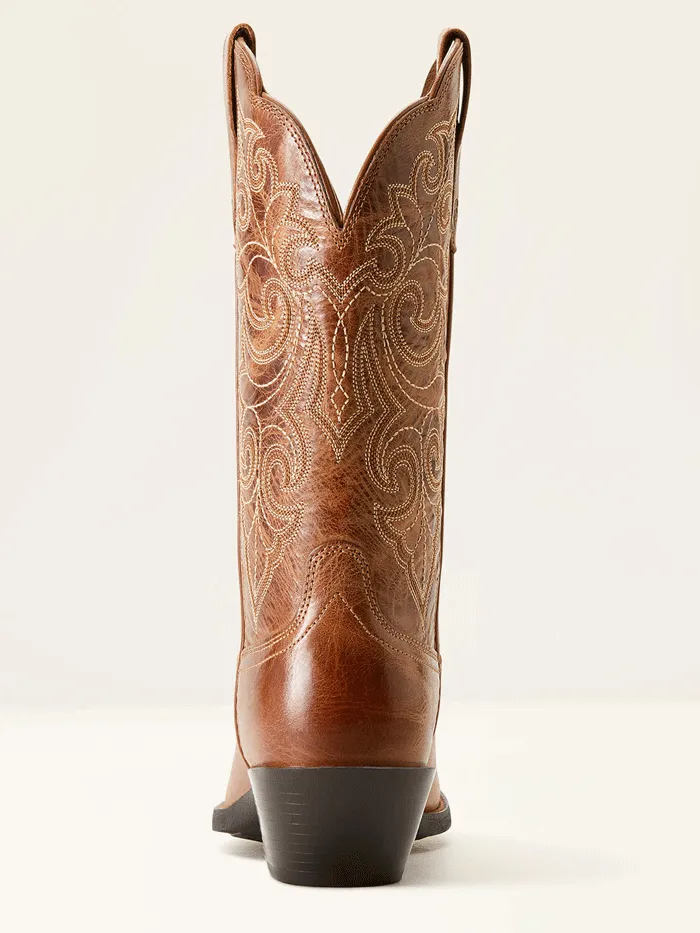 Ariat 10053733 Womens Round Up Square Toe Western Boot Russet Copper