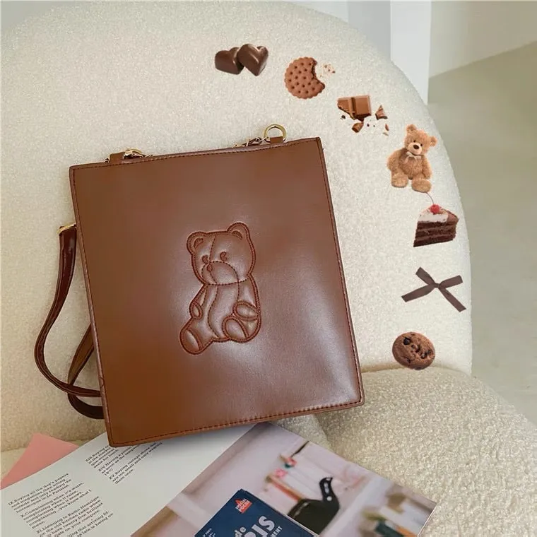 b5 size tote bag bear