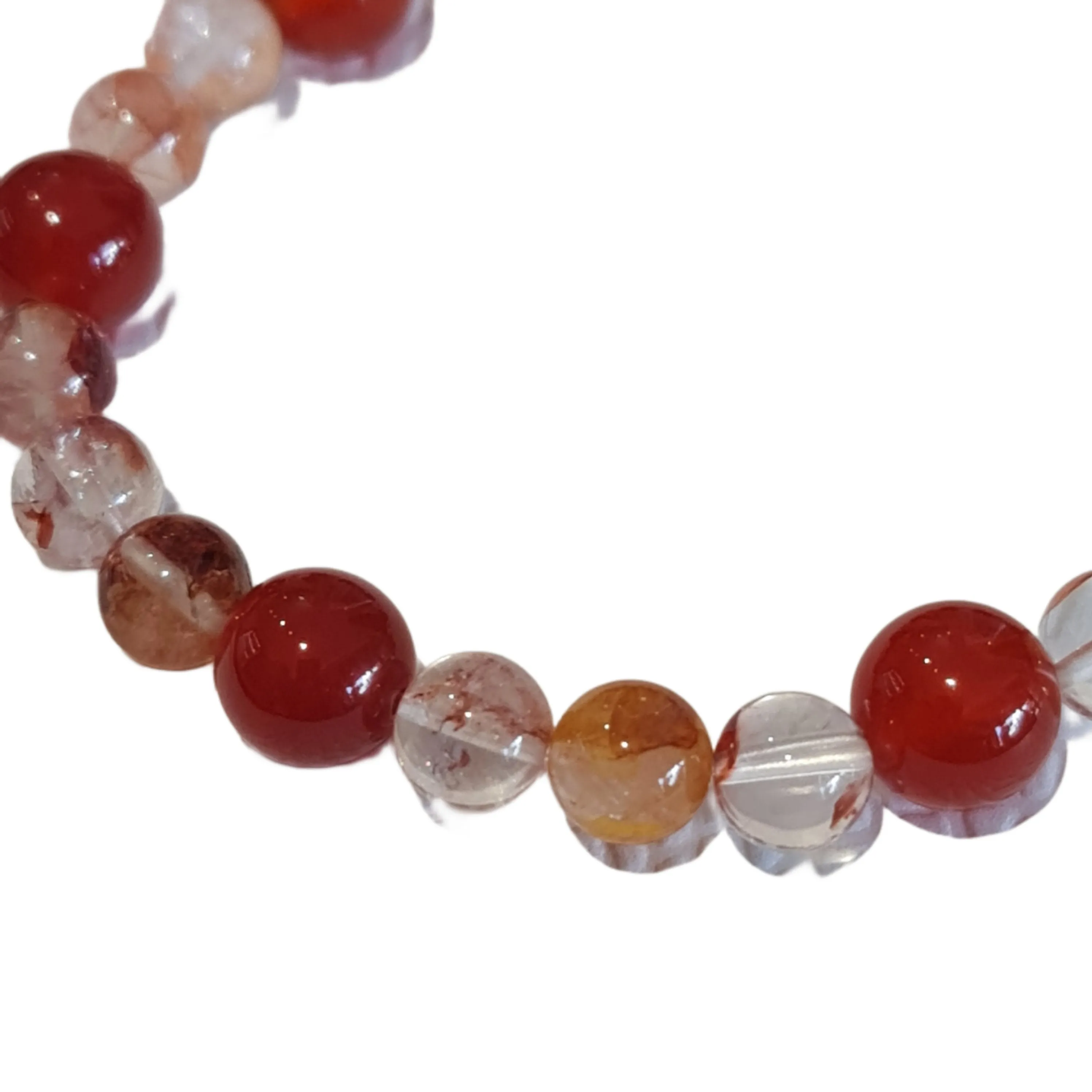 Balance Stone bracelet Red Agate and Hematoid Quartz