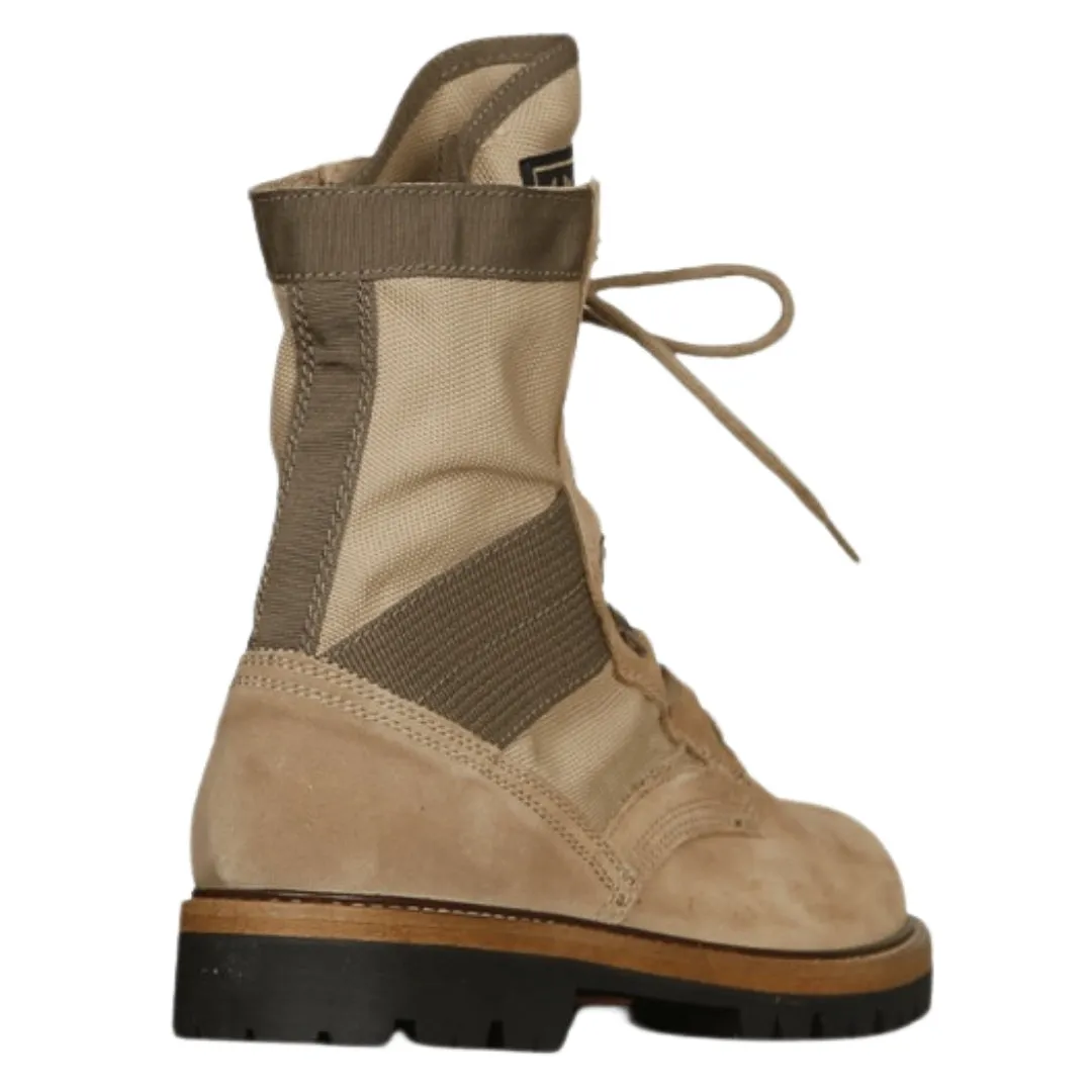 Belstaff Khaki Trooper Lace Up Beige Boots