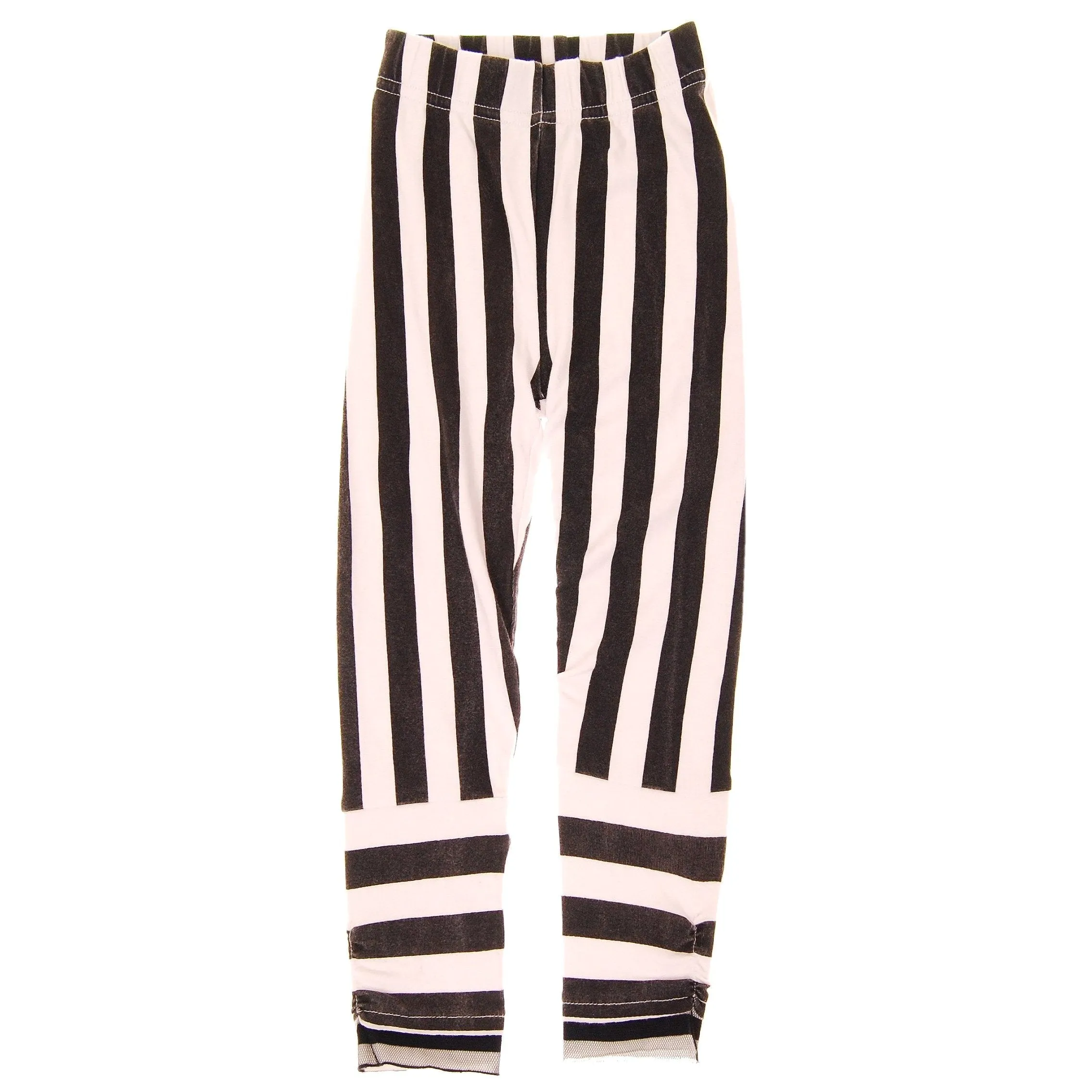 Black & White Stripe Girl Legging by: Mini Shatsu