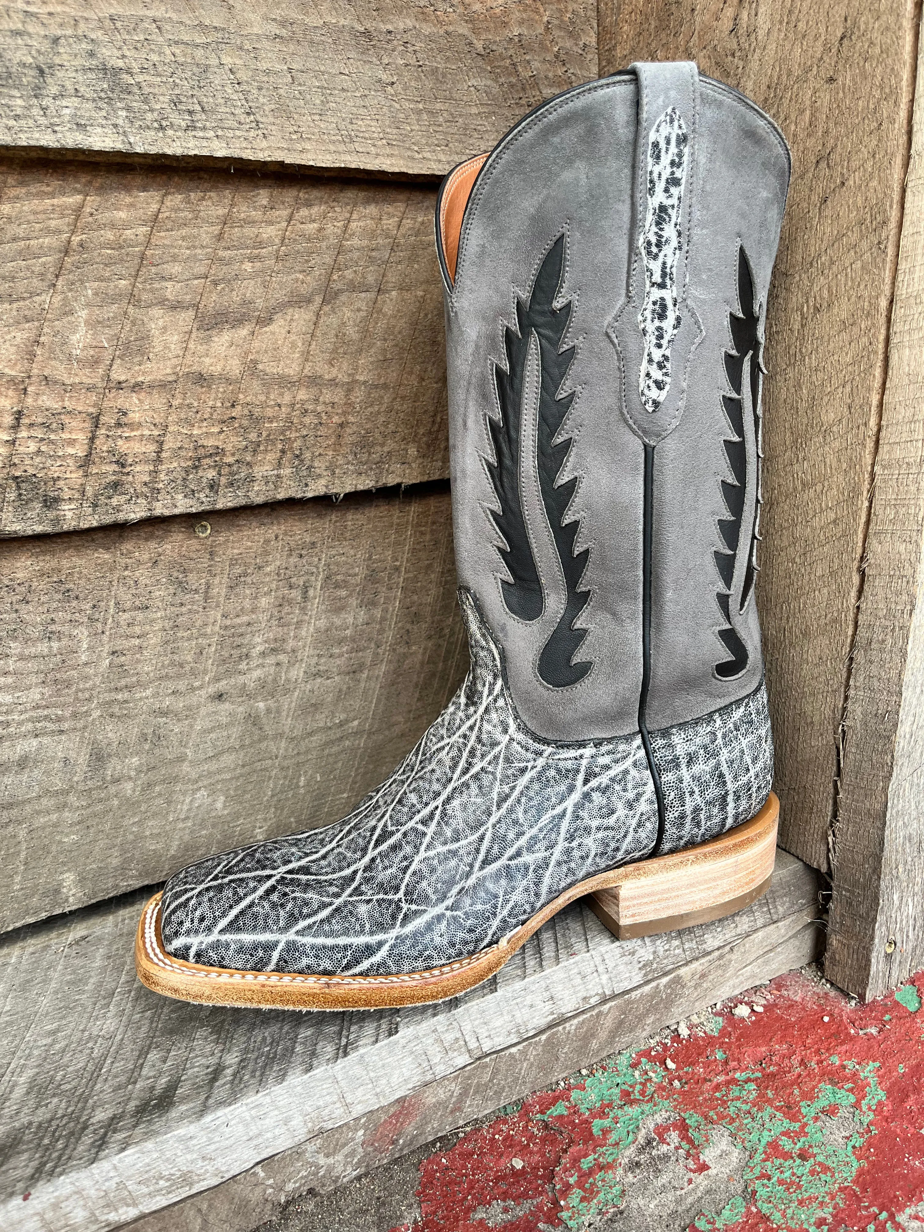 Black Jack Men’s Ice Grey Elephant Cowboy Boots IG8011-96