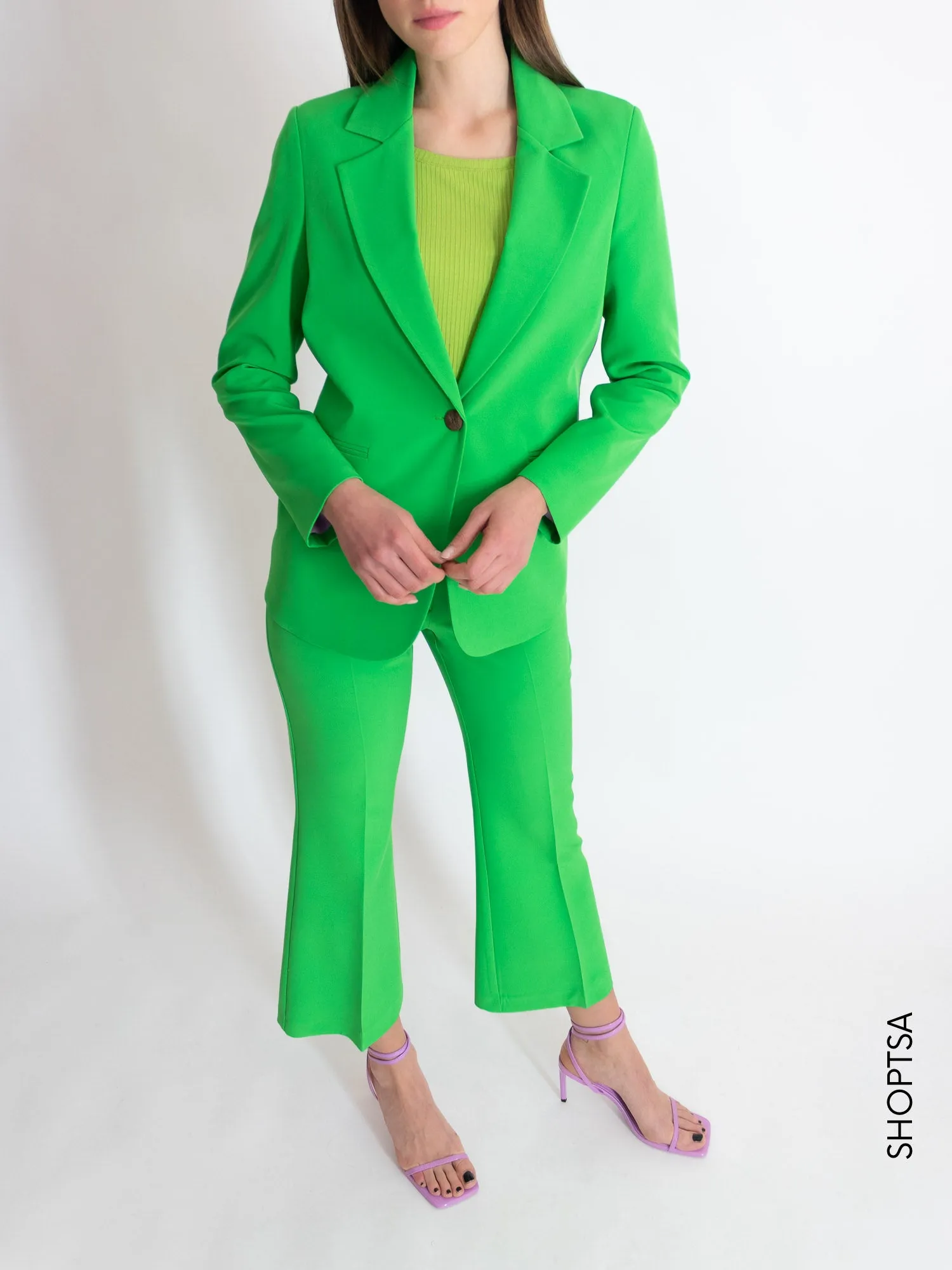 Blazer monopetto verde mela