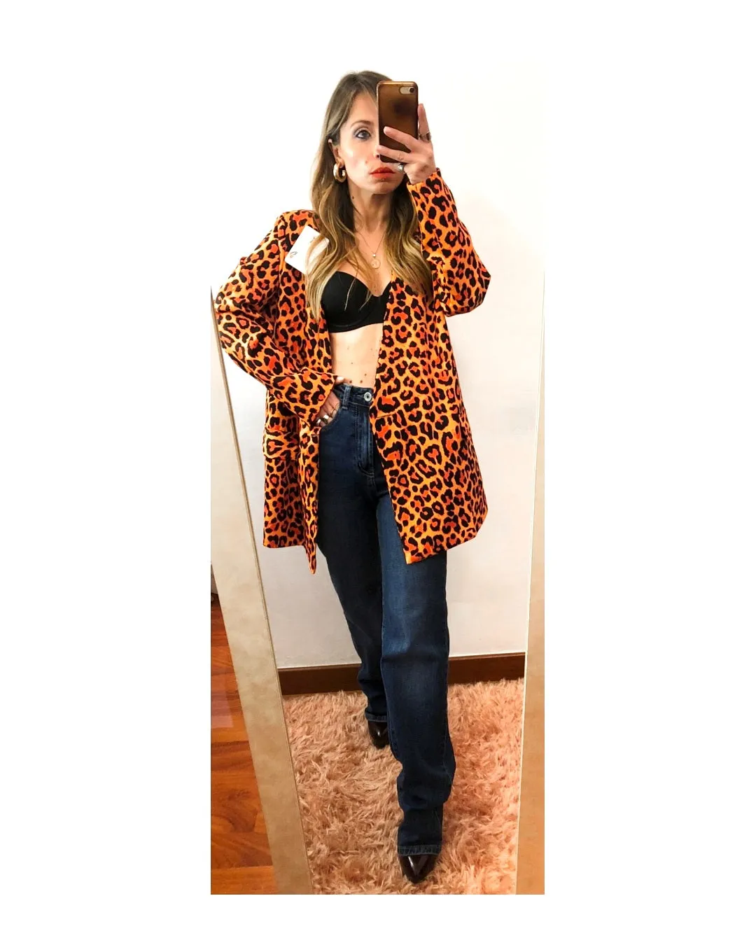 Blazer 'Square' animalier: ARANCIO!