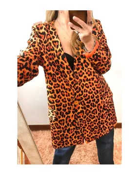 Blazer 'Square' animalier: ARANCIO!