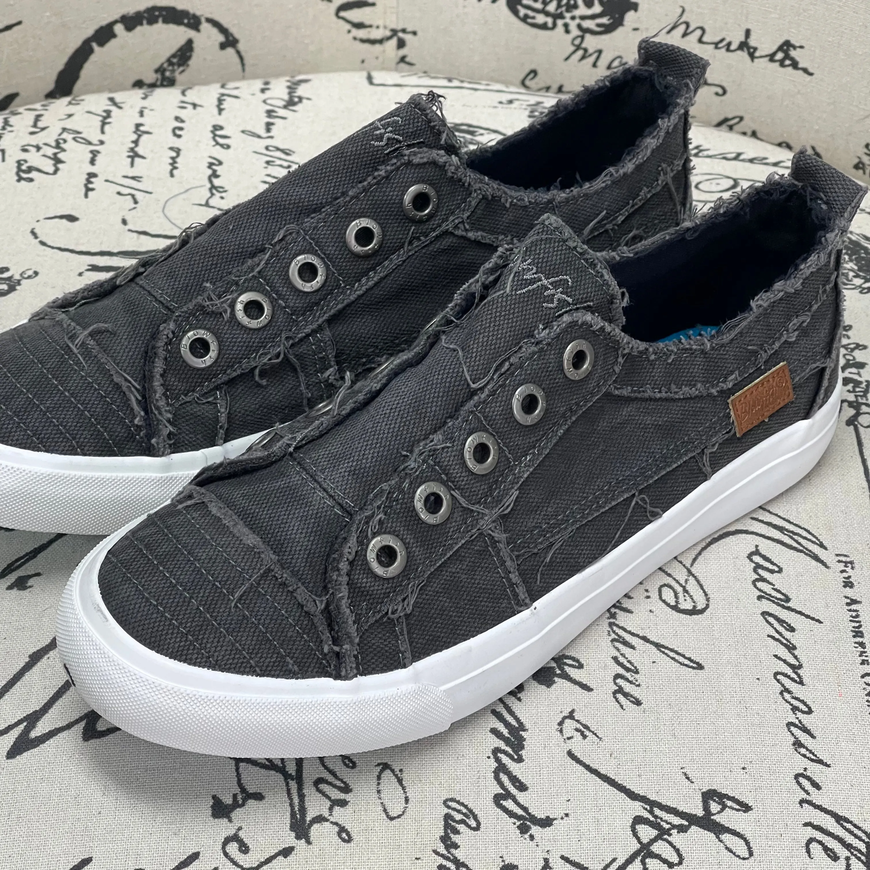 Blowfish Play Black Smoked Canvas Sneaker