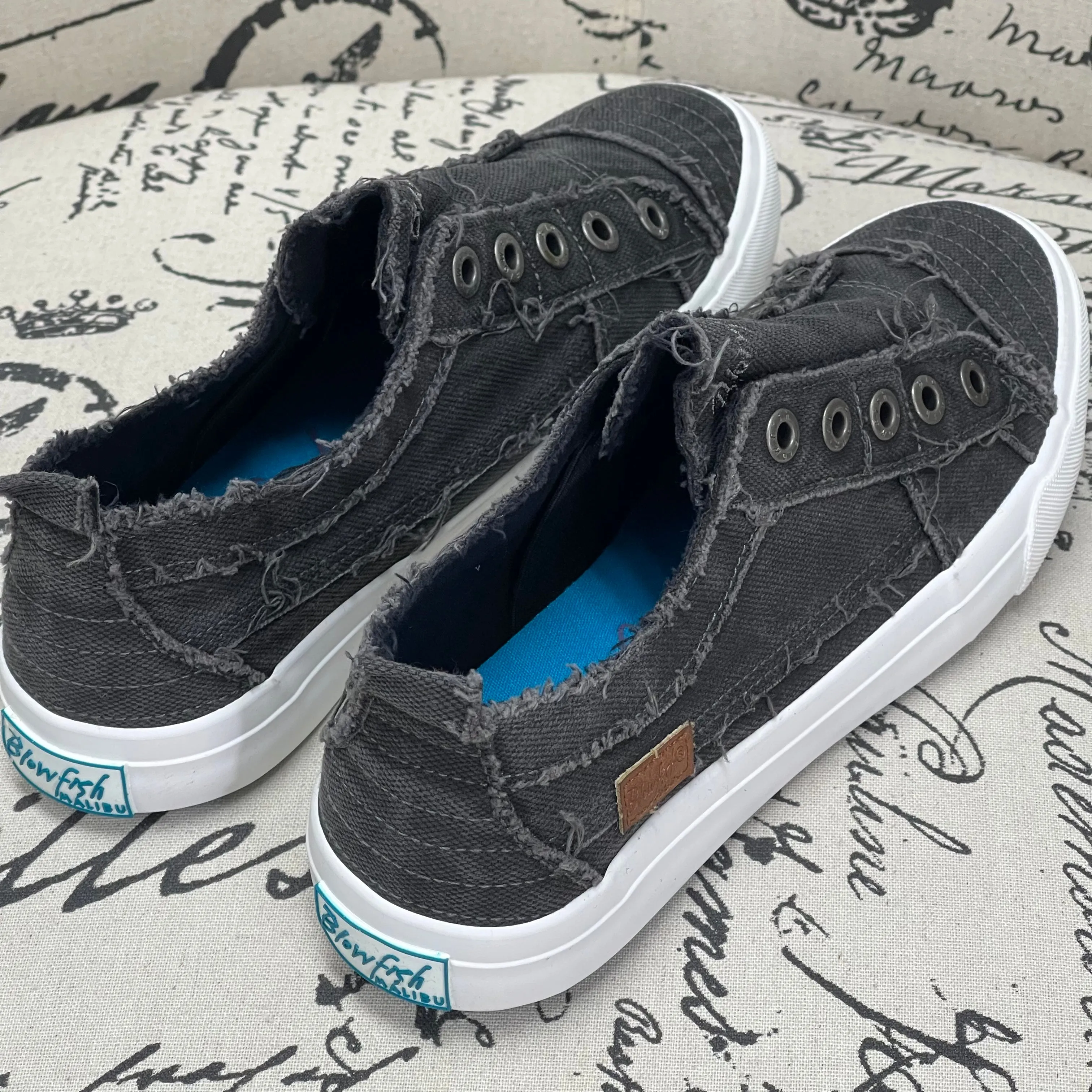 Blowfish Play Black Smoked Canvas Sneaker