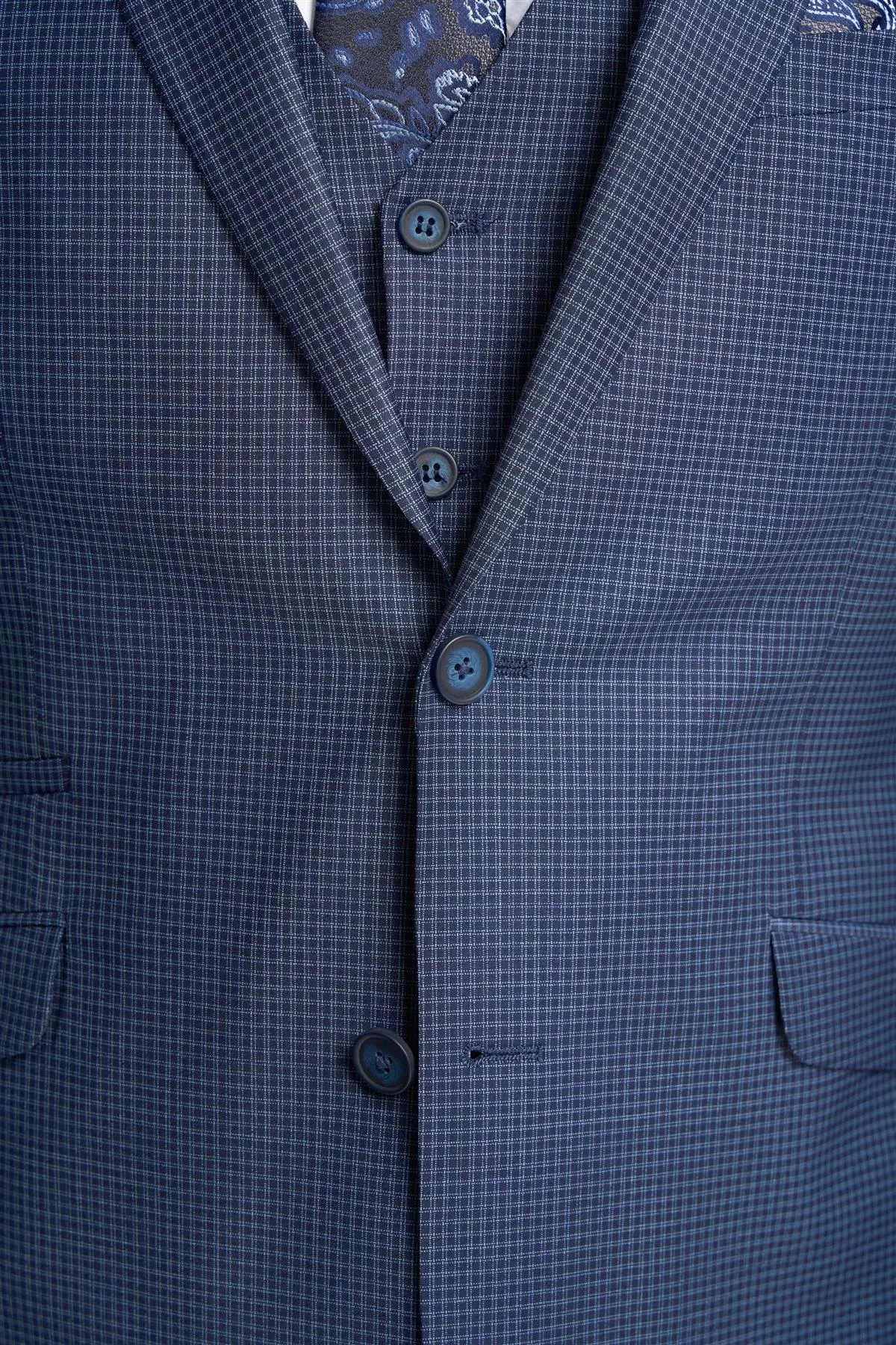 Bond Navy Check Blazer