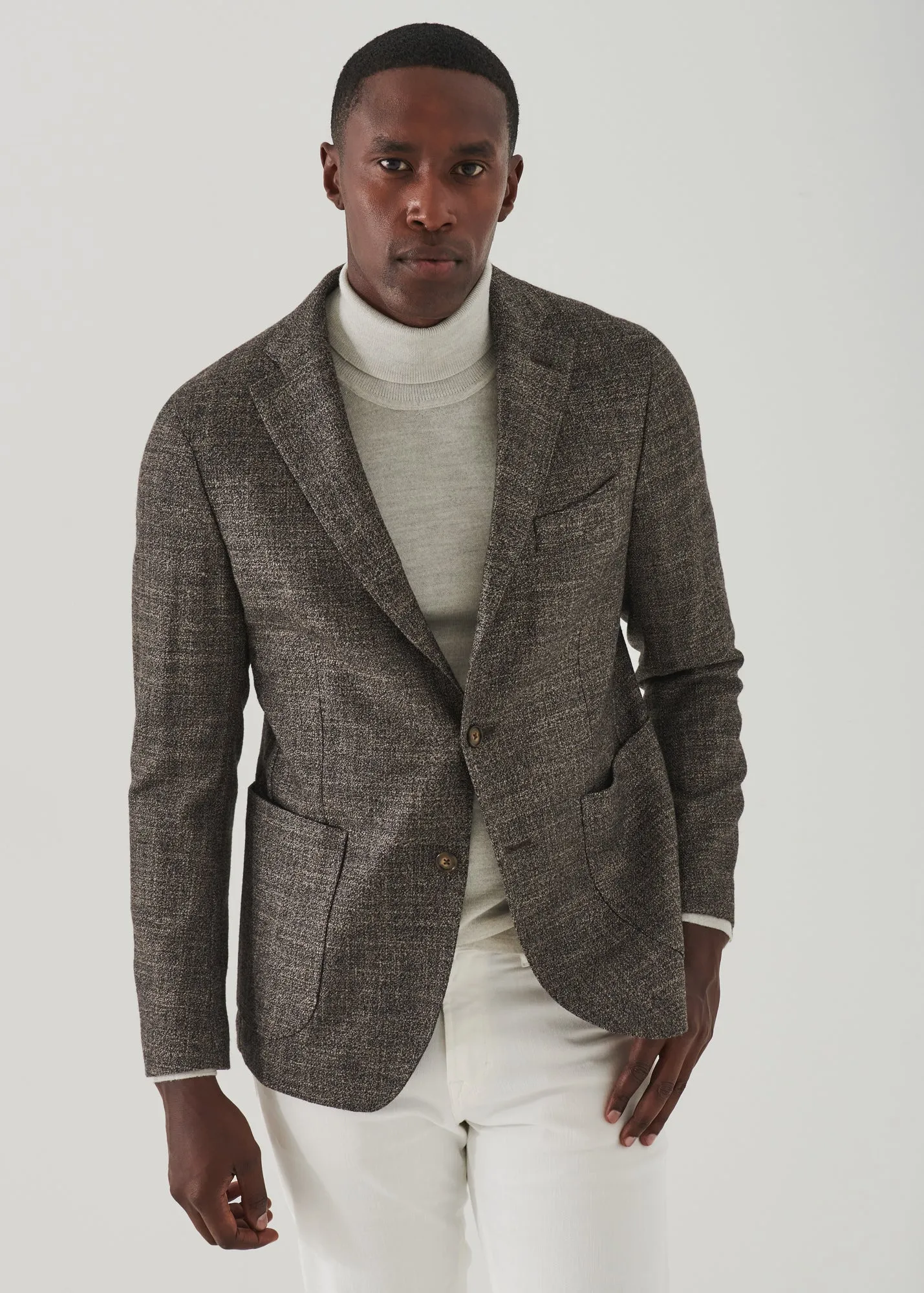 BOUCLE TWO-BUTTON BLAZER