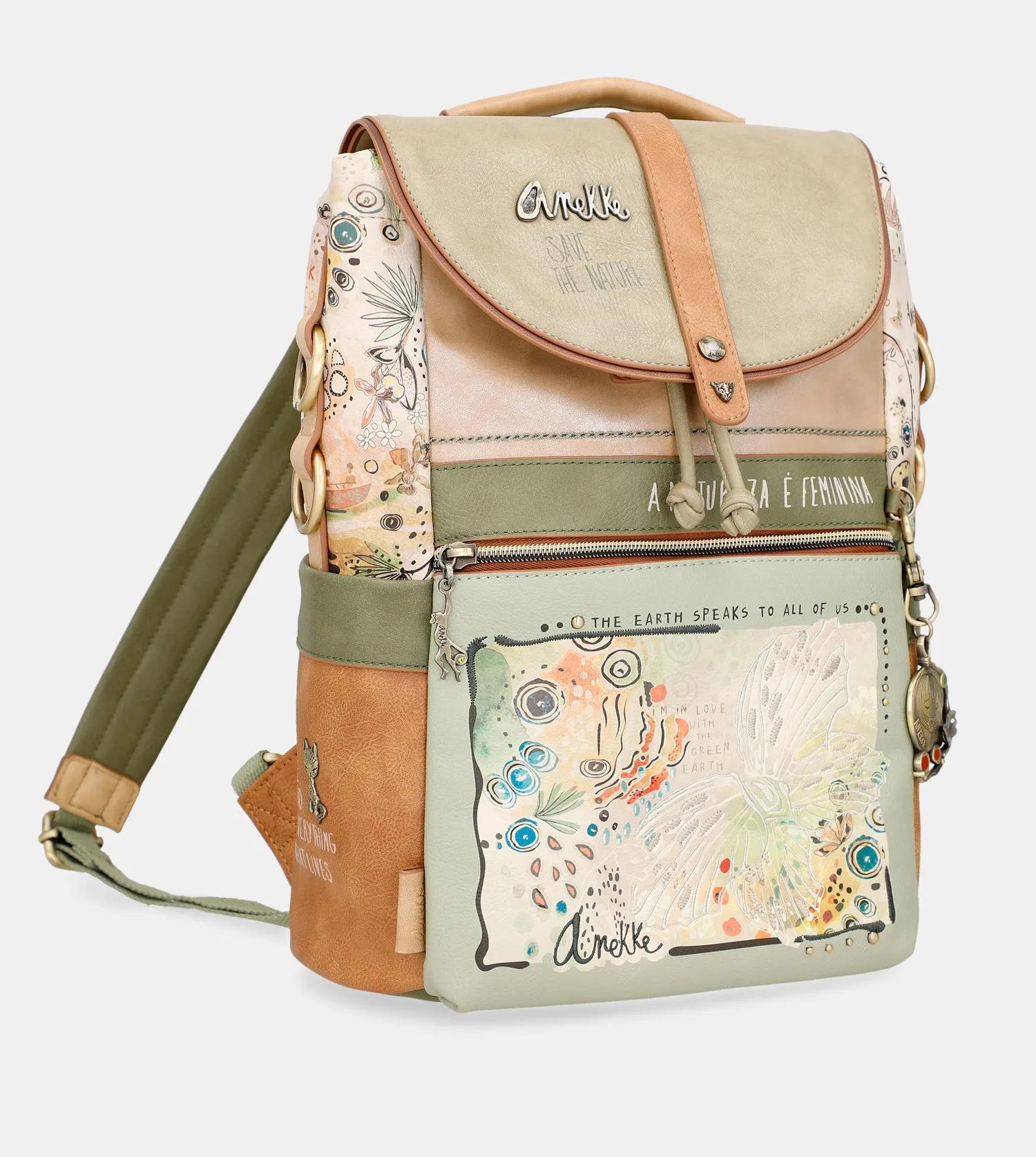 Butterfly backpack with flap