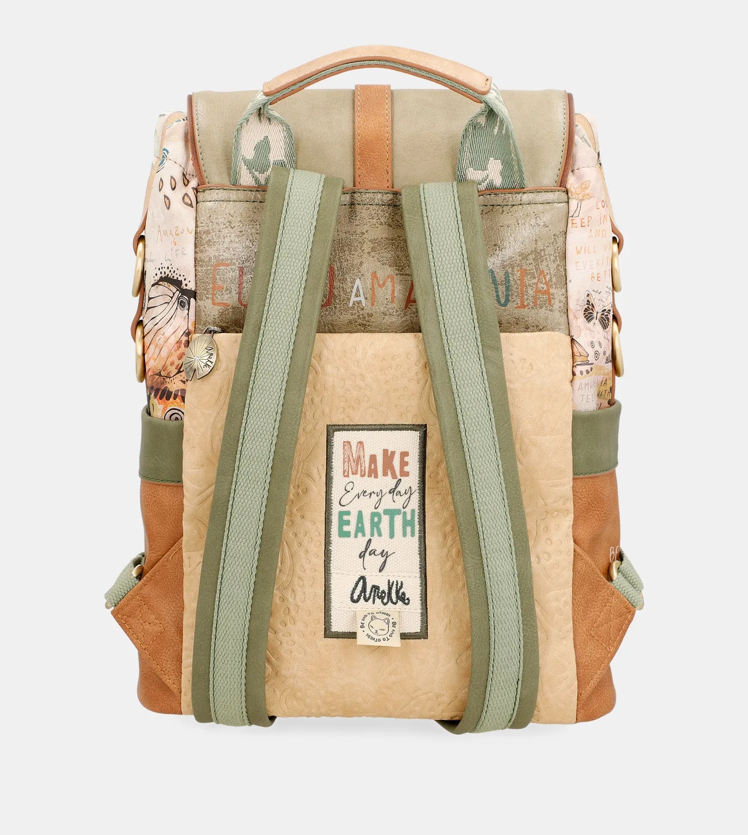 Butterfly backpack with flap