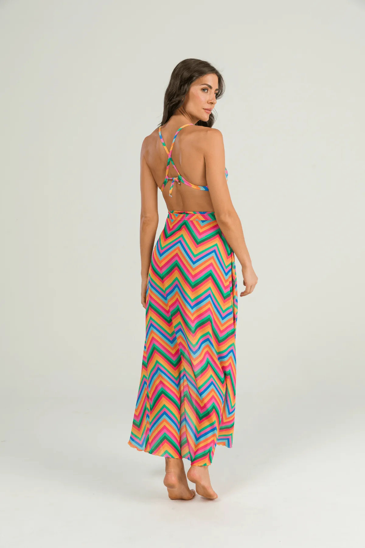 Búzios Vibes Print Fabi Long Skirt Cover Up Resort Wear