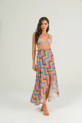 Búzios Vibes Print Fabi Long Skirt Cover Up Resort Wear