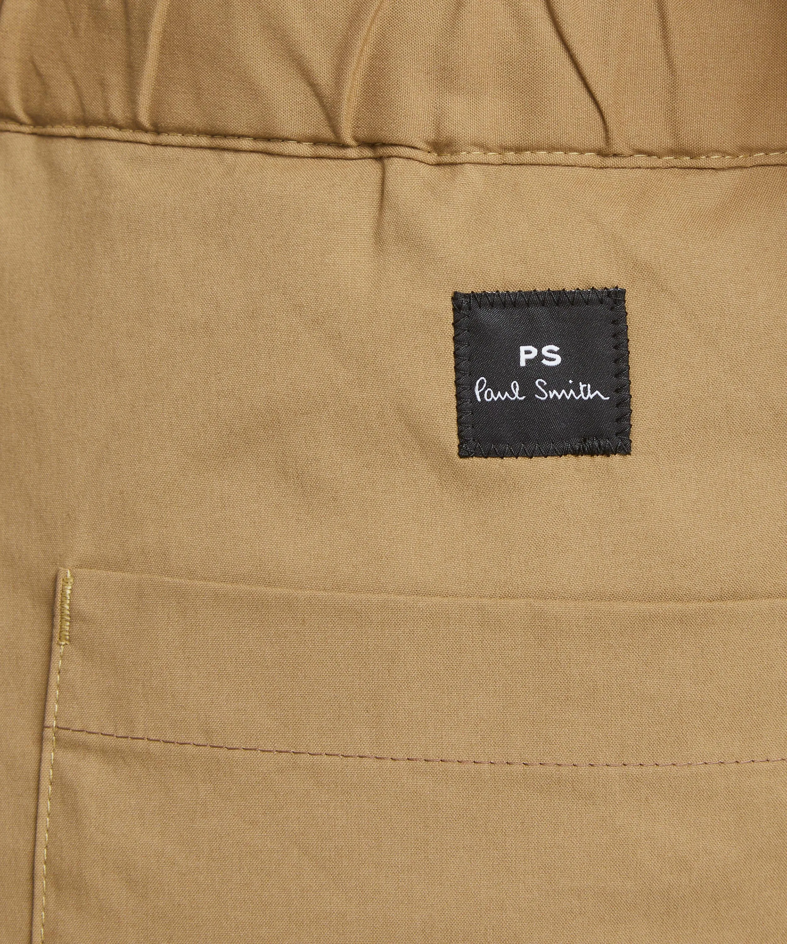 Camel Chino Drawstring Trousers