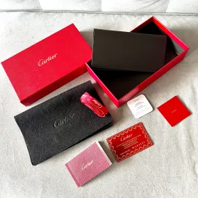 CARTIER Wallet Box  + Pouch + Booklets + Filled Certificate + Ribbon