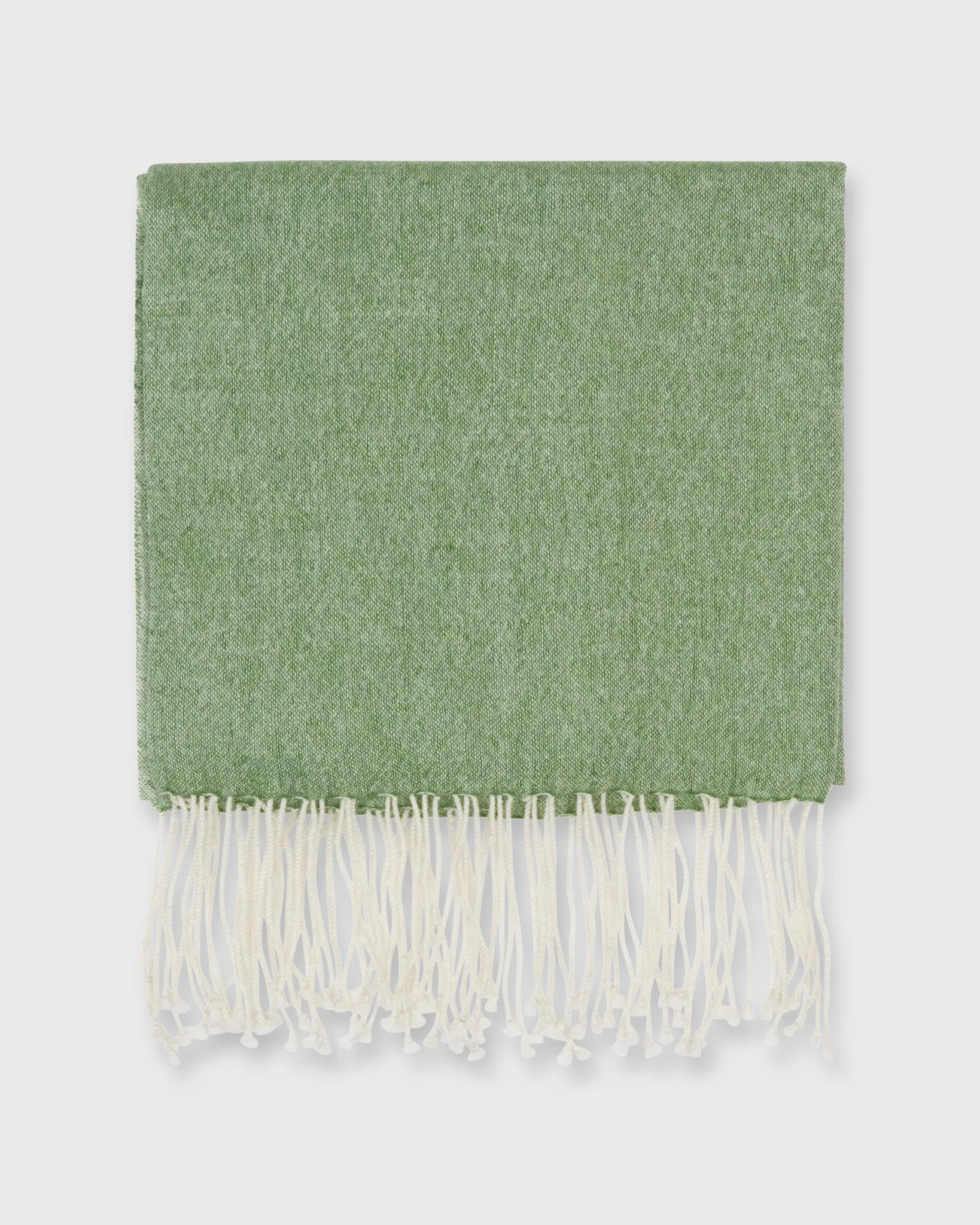 Cashmere Gauze Scarf in Green/White