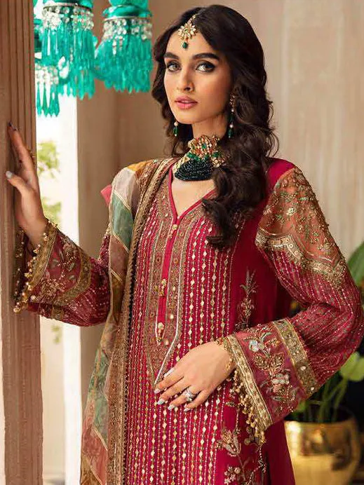 Charizma Dastaan-e-Jashan Luxury Chiffon Unstitched 3Pc Suit DJ4-04