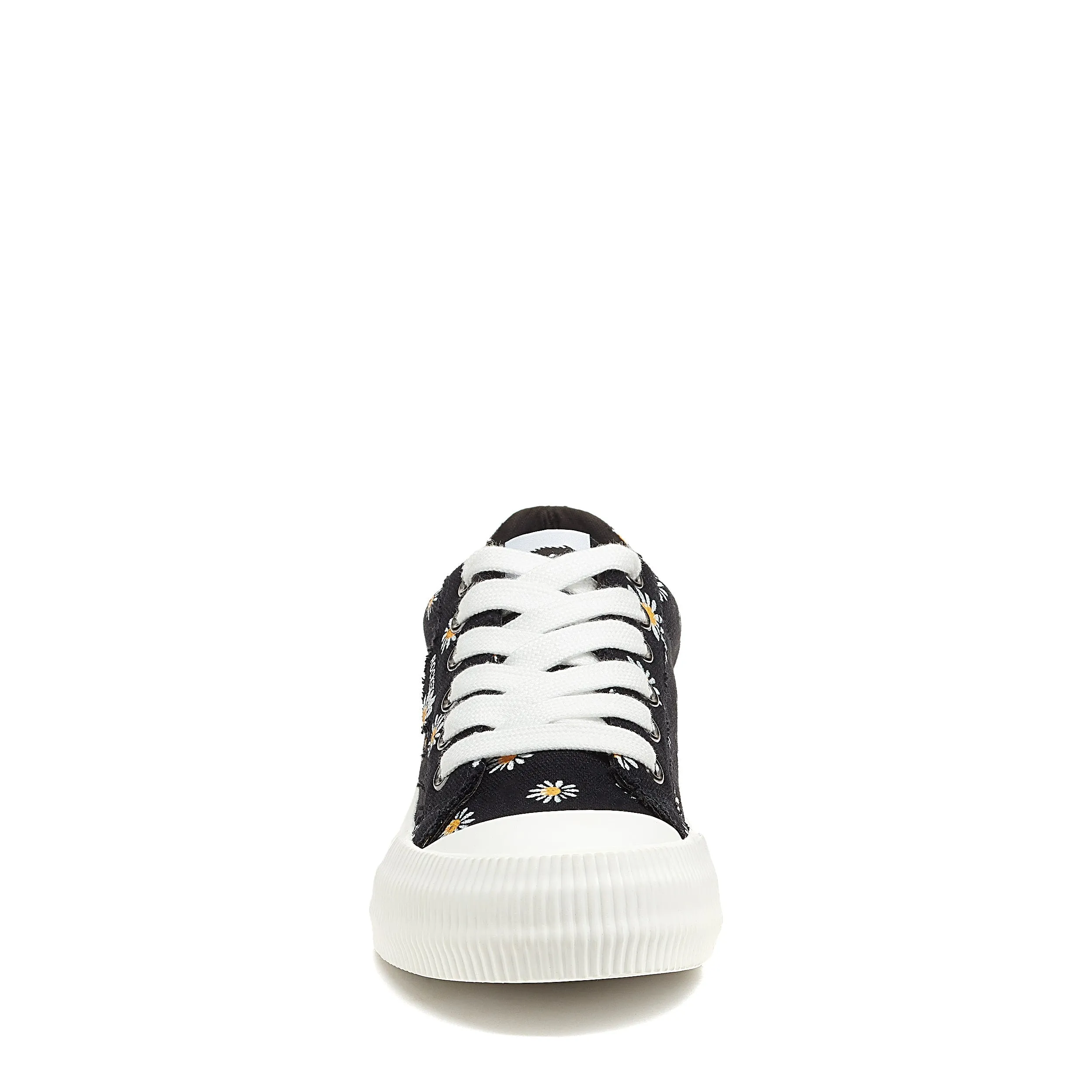 Cheery Daisy Print Black Sneaker