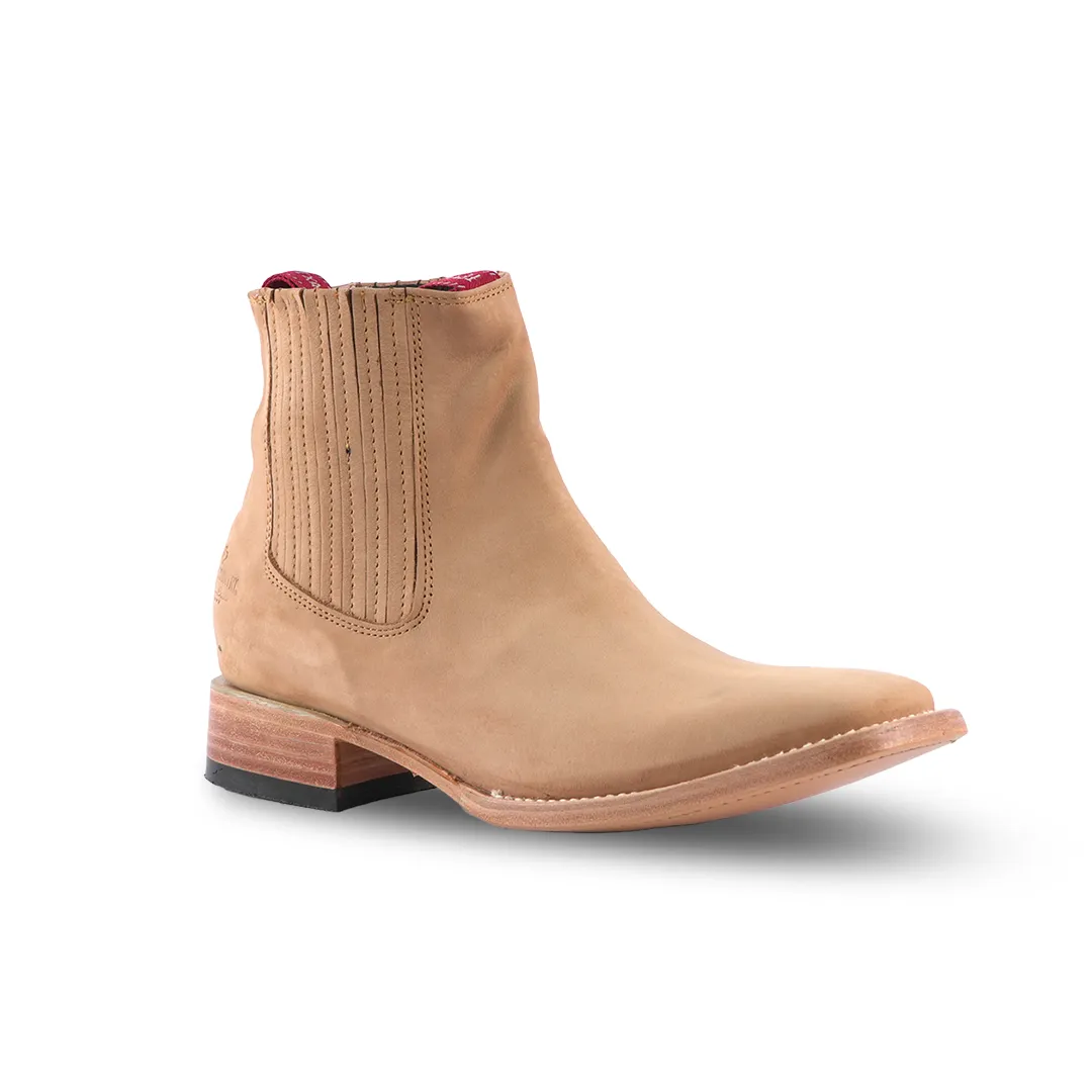 Chelsea Boot Square Toe Nobuck Castano E1200