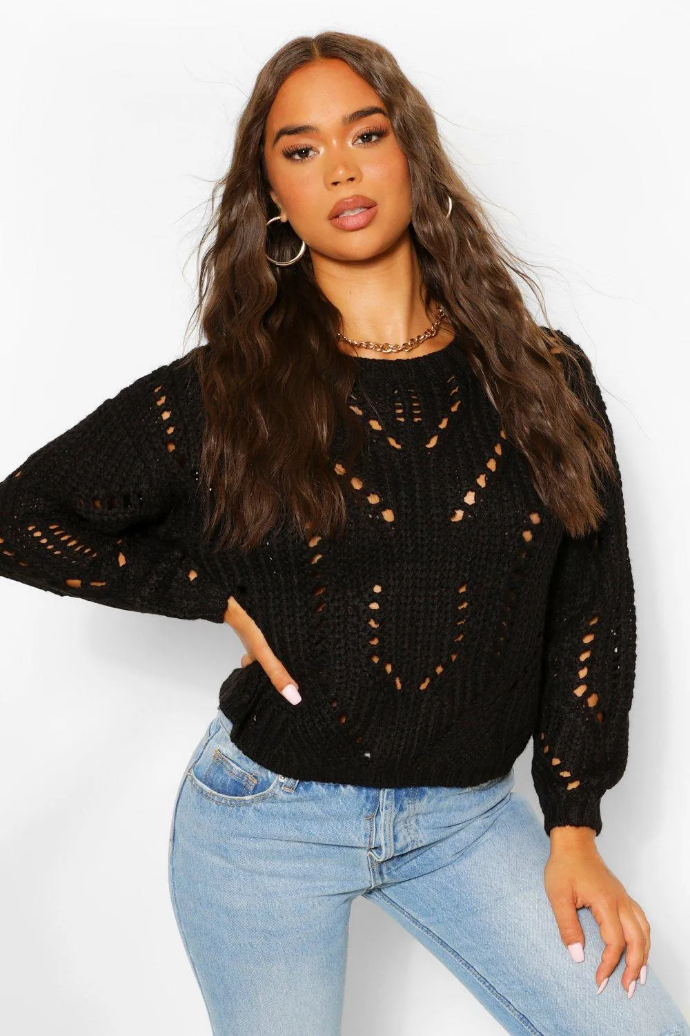 Chunky Pointelle Sweater