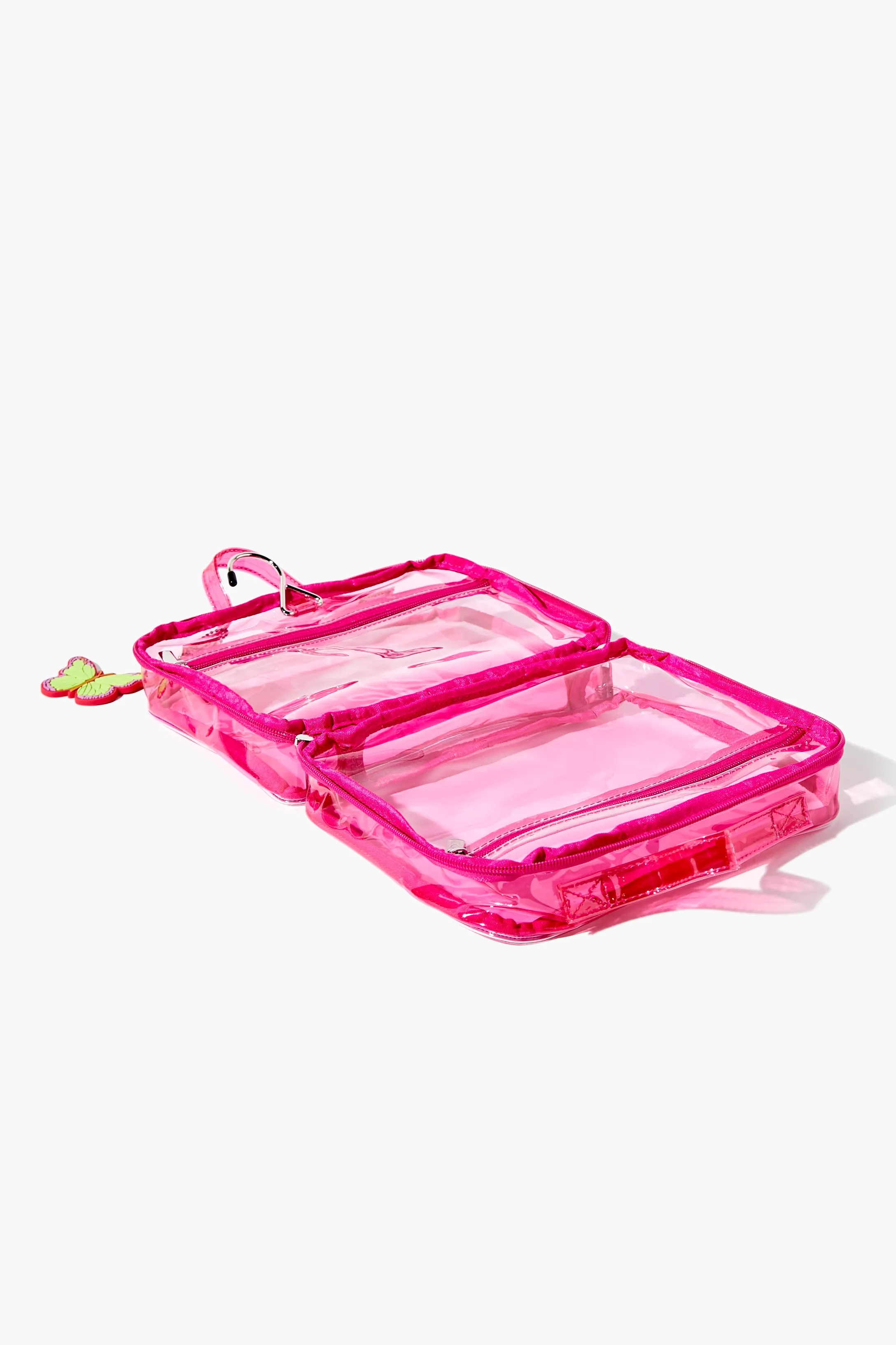 Clear Butterfly Keychain Makeup Bag