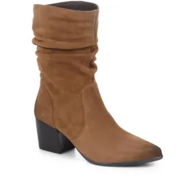 Cloe Leather Suede Slouch Boots - CLOE / 320 547