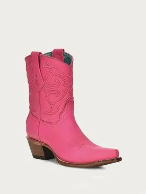 Corral Z5137 Ladies Embroidery Ankle Western Boot Fuchsia