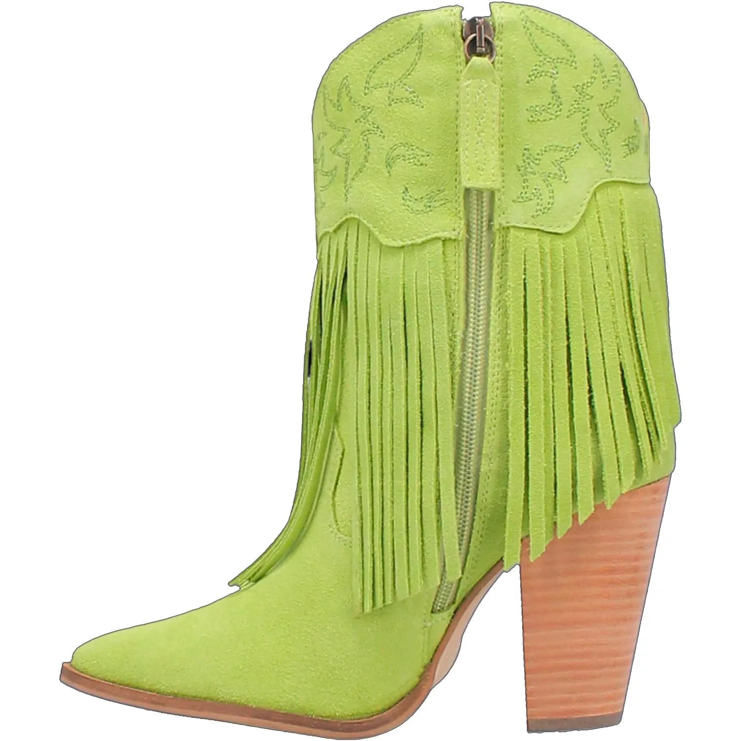 Crazy Train Lime Fringe & Leather Boots (DS)