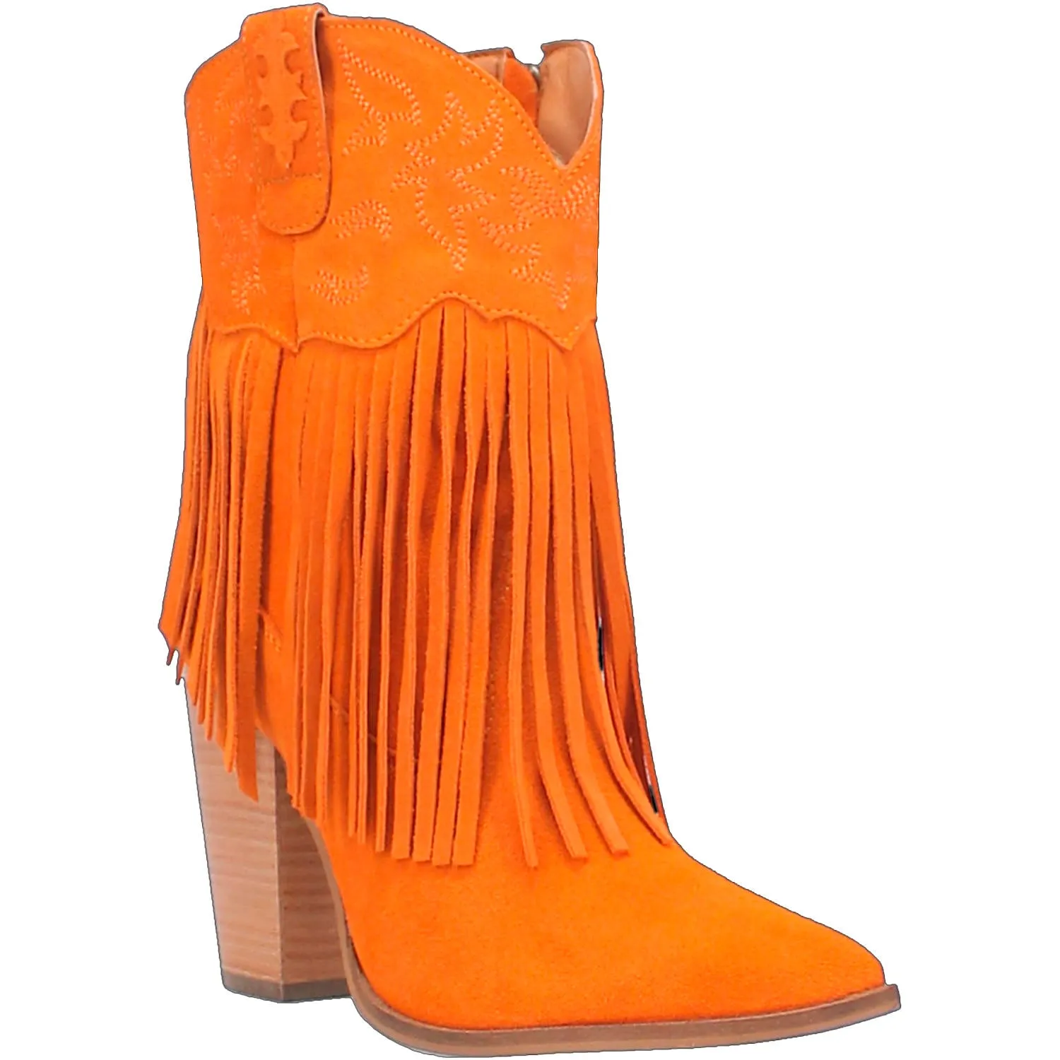 Crazy Train Orange Fringe & Leather Boots (DS)