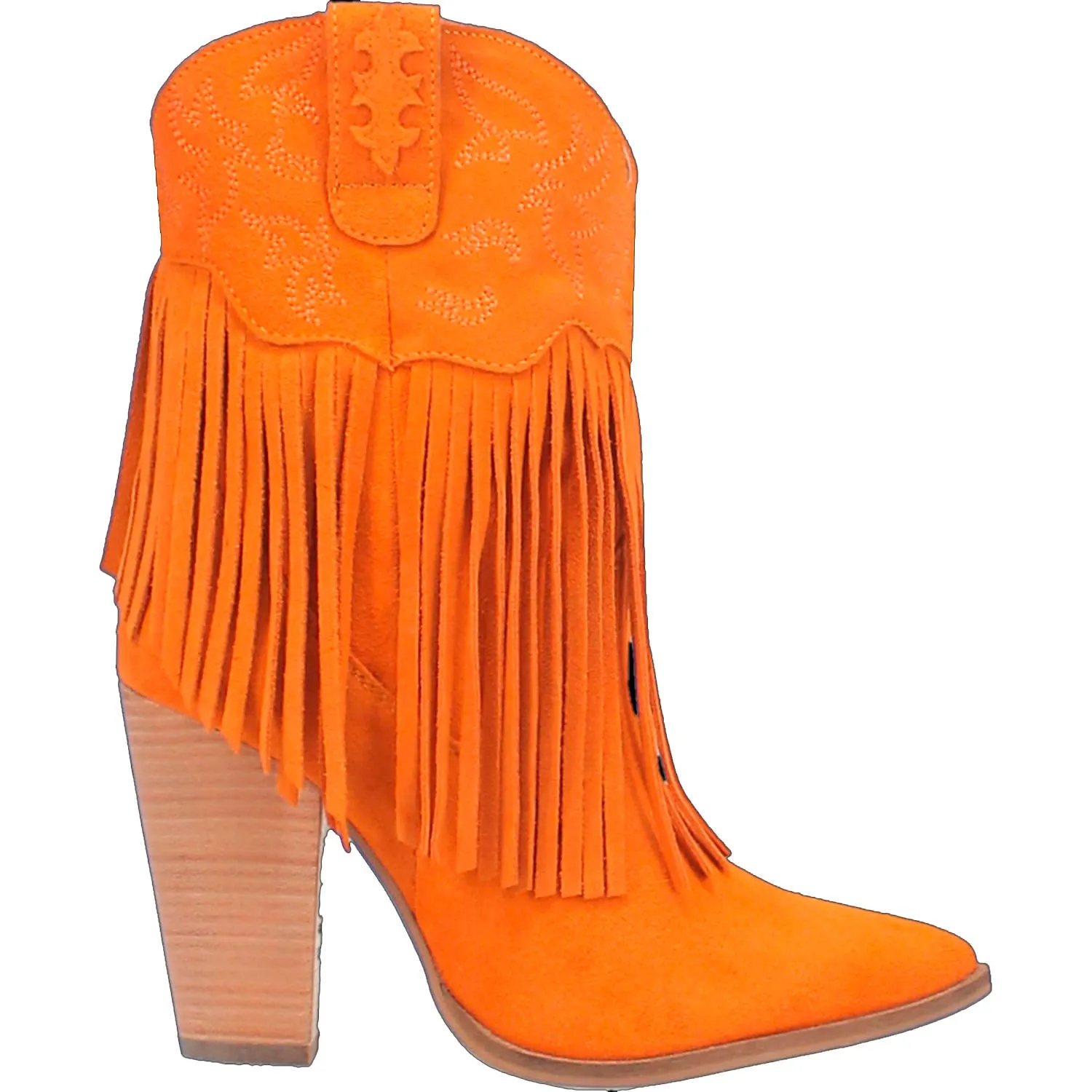 Crazy Train Orange Fringe & Leather Boots (DS)