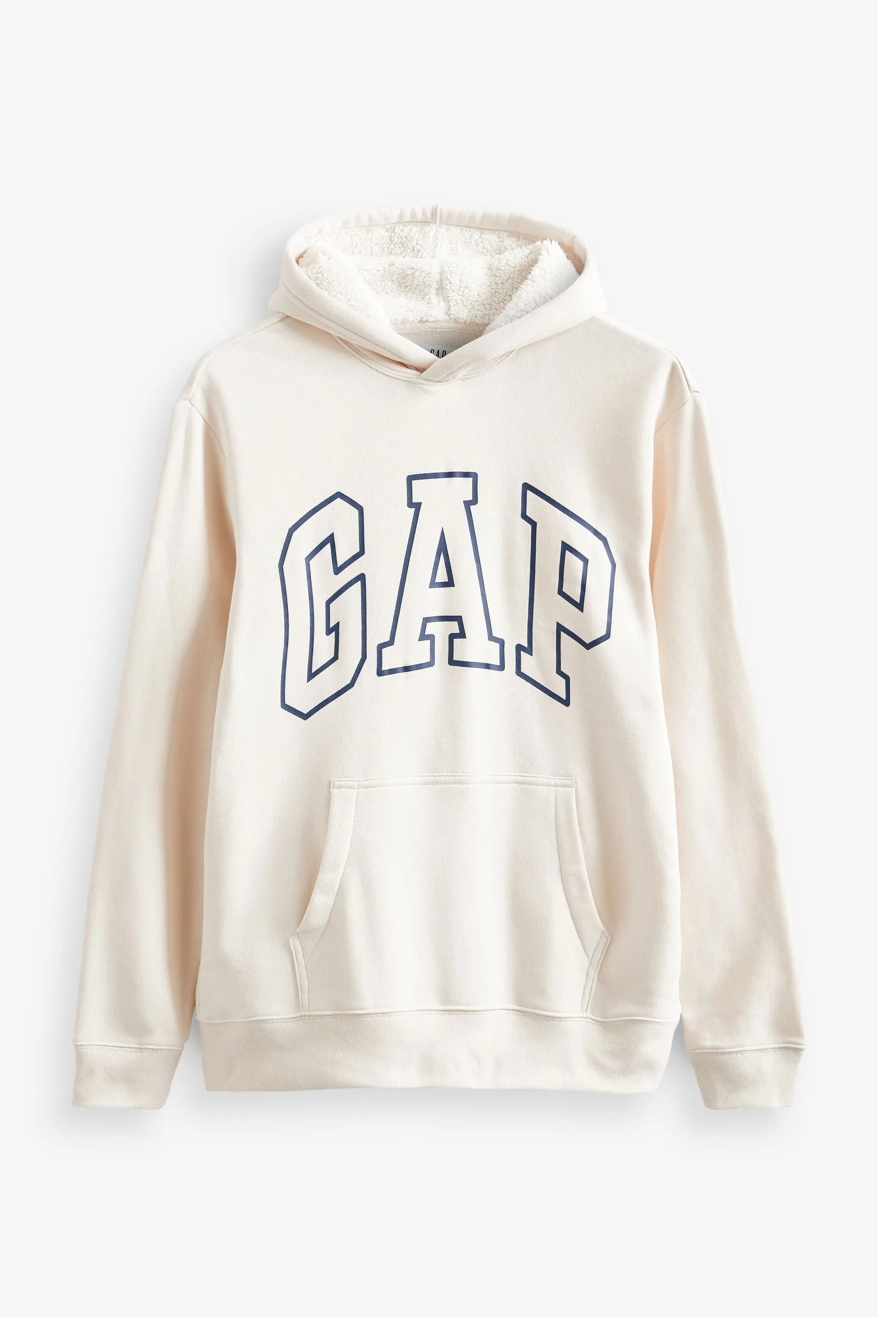 Cream Logo Sherpa Lined Hoodie