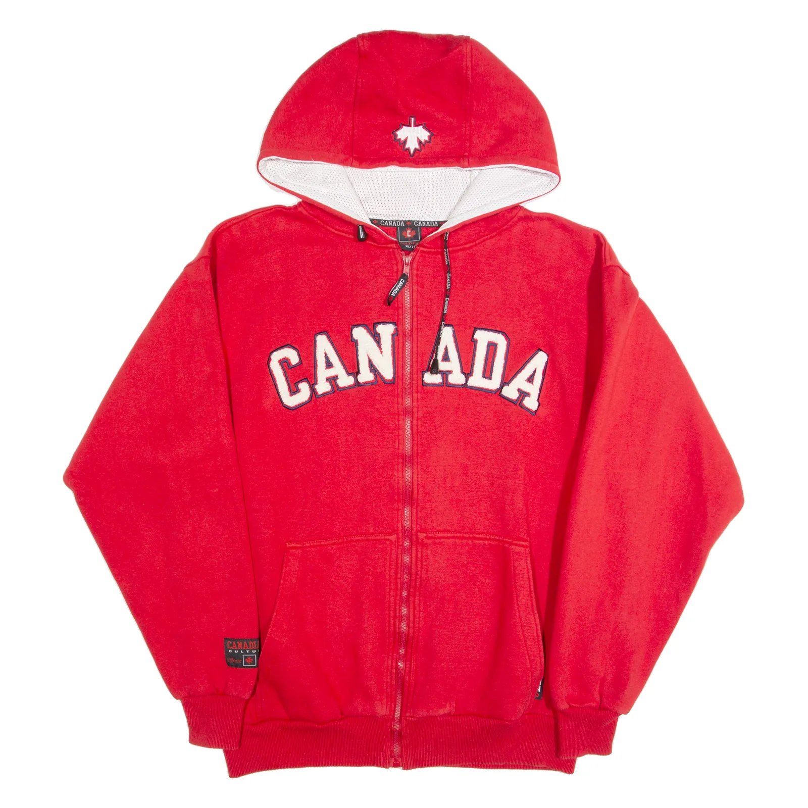 CULTURE Canada Mens Red Hoodie Full Zip XL