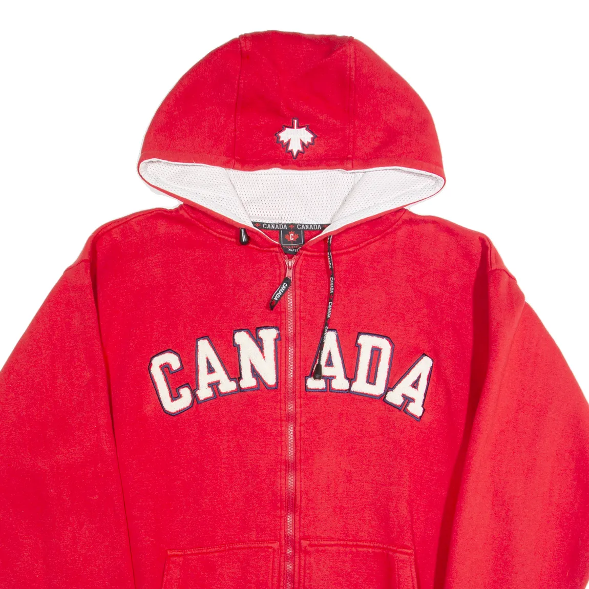 CULTURE Canada Mens Red Hoodie Full Zip XL