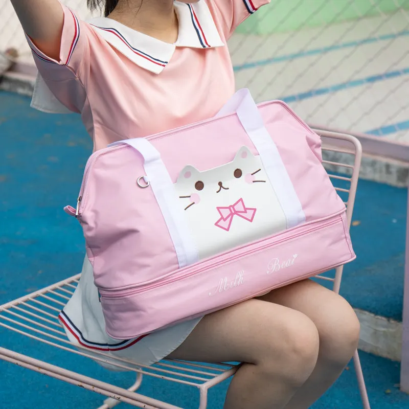 CUTE CAT MULTIFUNCTIONAL TRAVEL HANDBAG