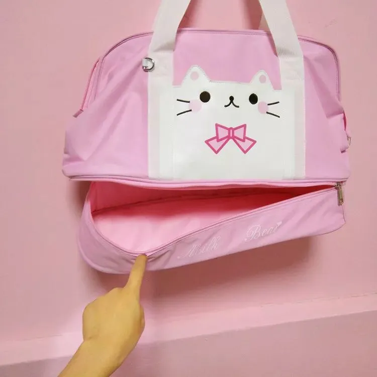 CUTE CAT MULTIFUNCTIONAL TRAVEL HANDBAG