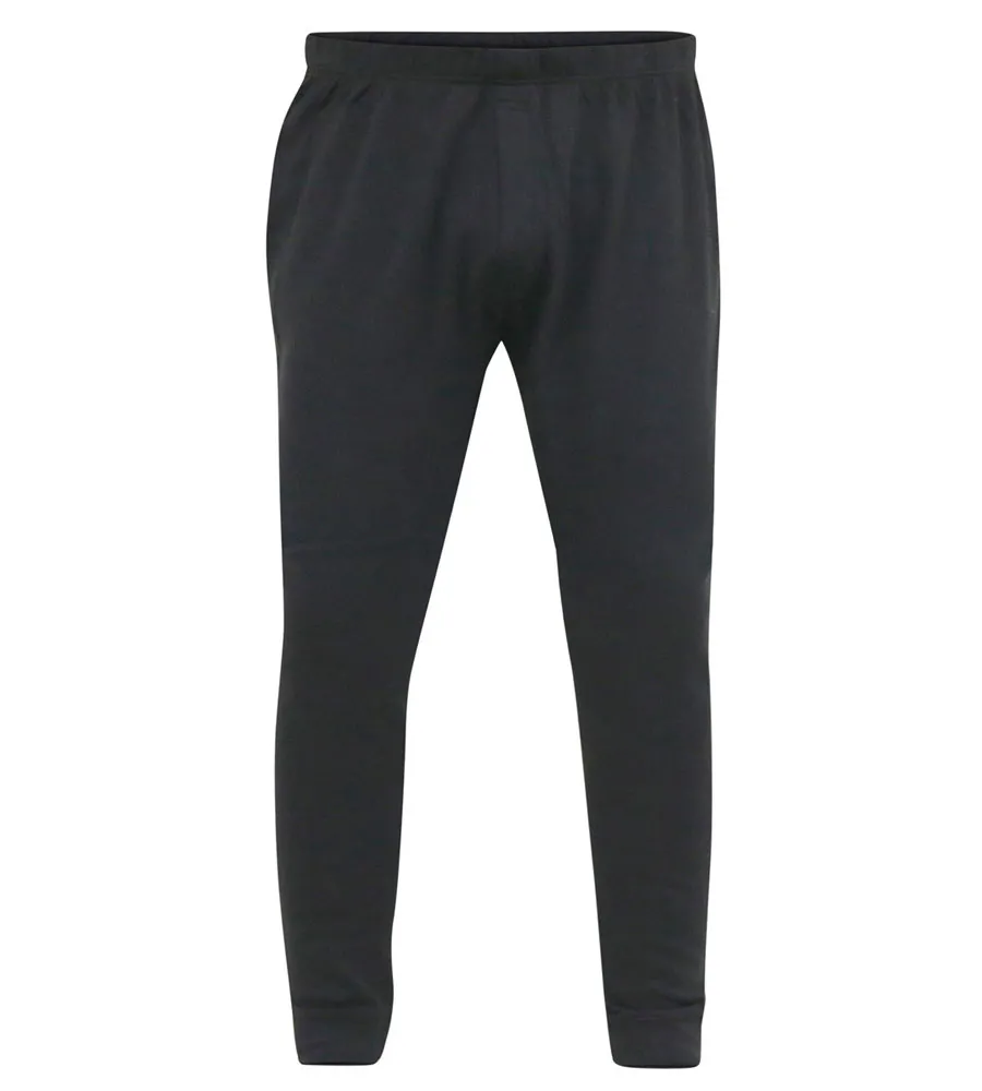 D555 Mens Black Thermal Long Johns Trousers (BOSTON)