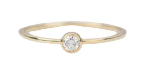 Dainty Diamond Bezel Set 14K Gold Ring AD2350