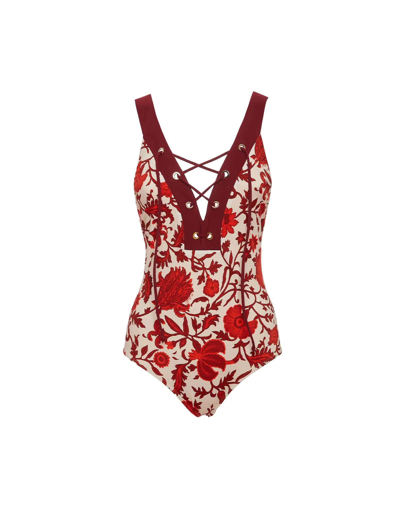 Daiquiri Suit in Dragonflower Mini Red for Women | La DoubleJ