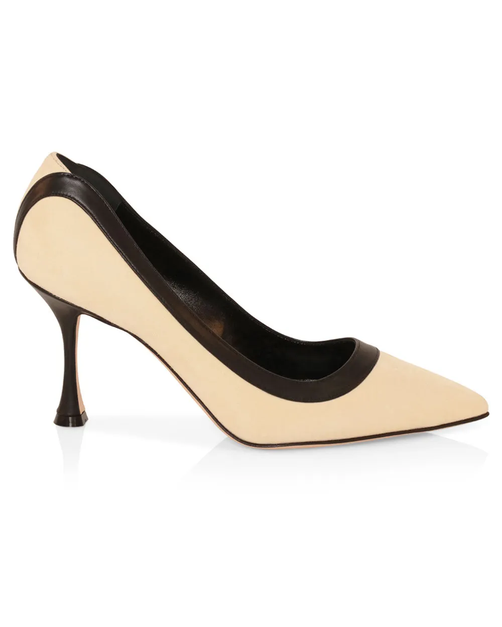 Dalia Pump in Cream and Black