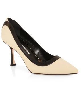 Dalia Pump in Cream and Black