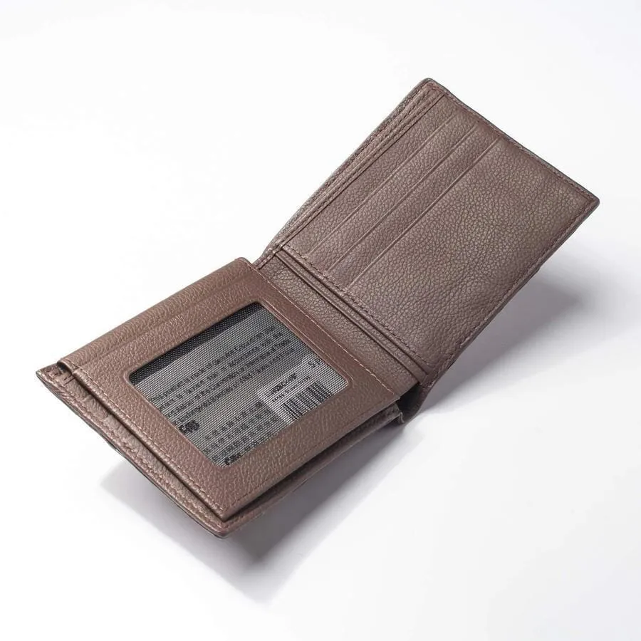 Dark Brown Genuine Crocodile Hornback Skin Mens Wallet