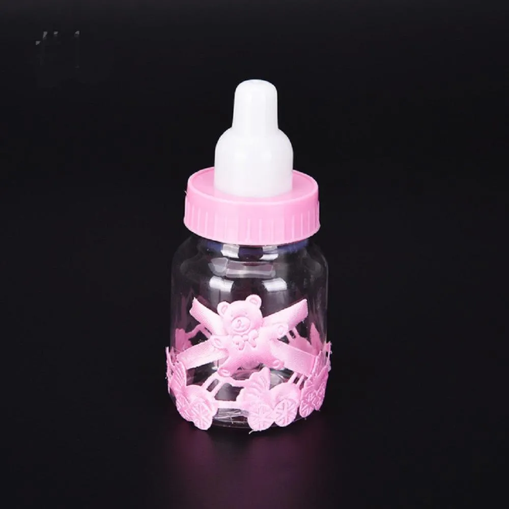 Designing Baby Shower Bear Gift Box Pink Girl Candy Box Bottles 1pcs