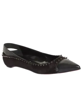 Duvettina Spikes Flat in Black