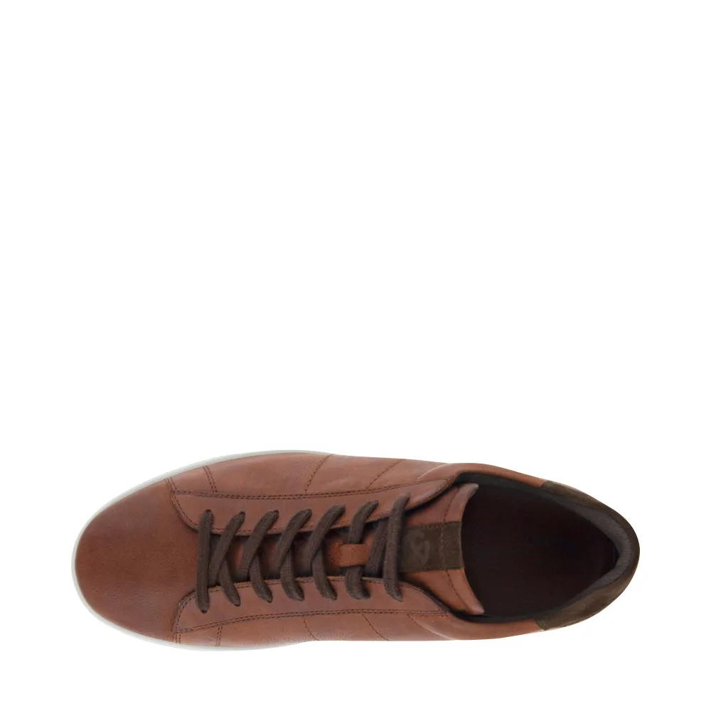 Ecco Men's Street Lite Leather Lace Sneaker (Whisky Brown)