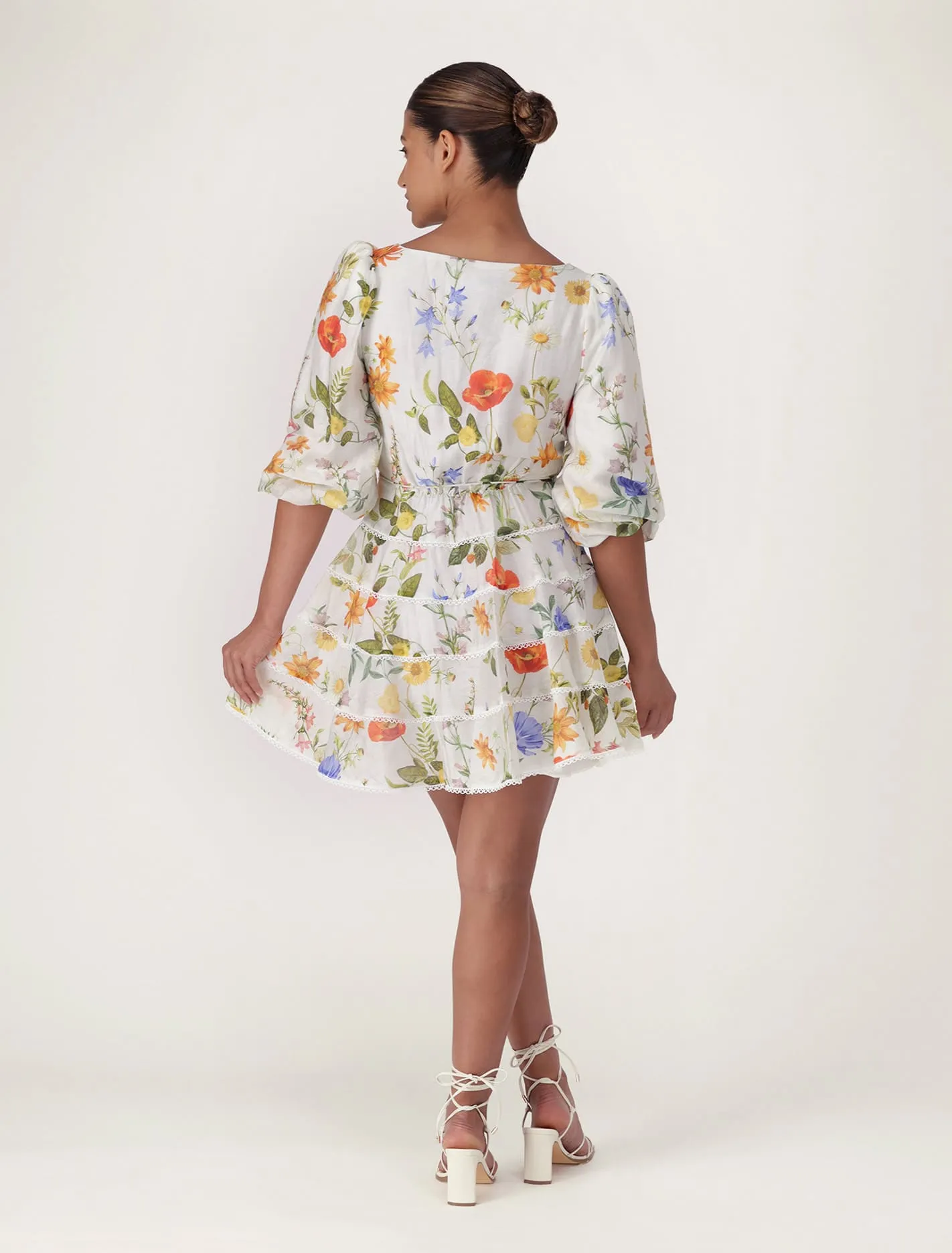 Esmie Tiered Floral Skater Dress