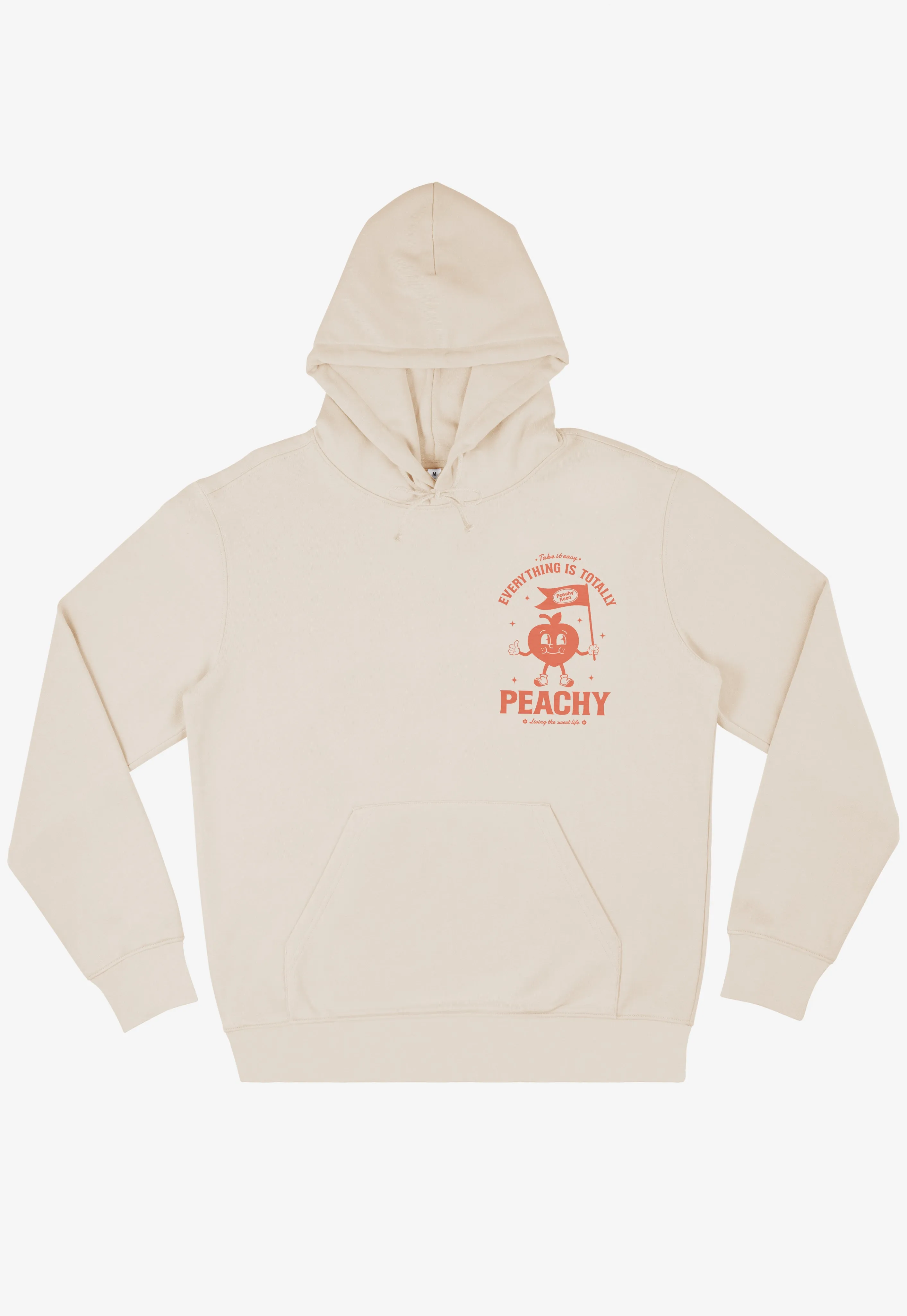 Everything Is Peachy Graphic Hoodie in Vanilla