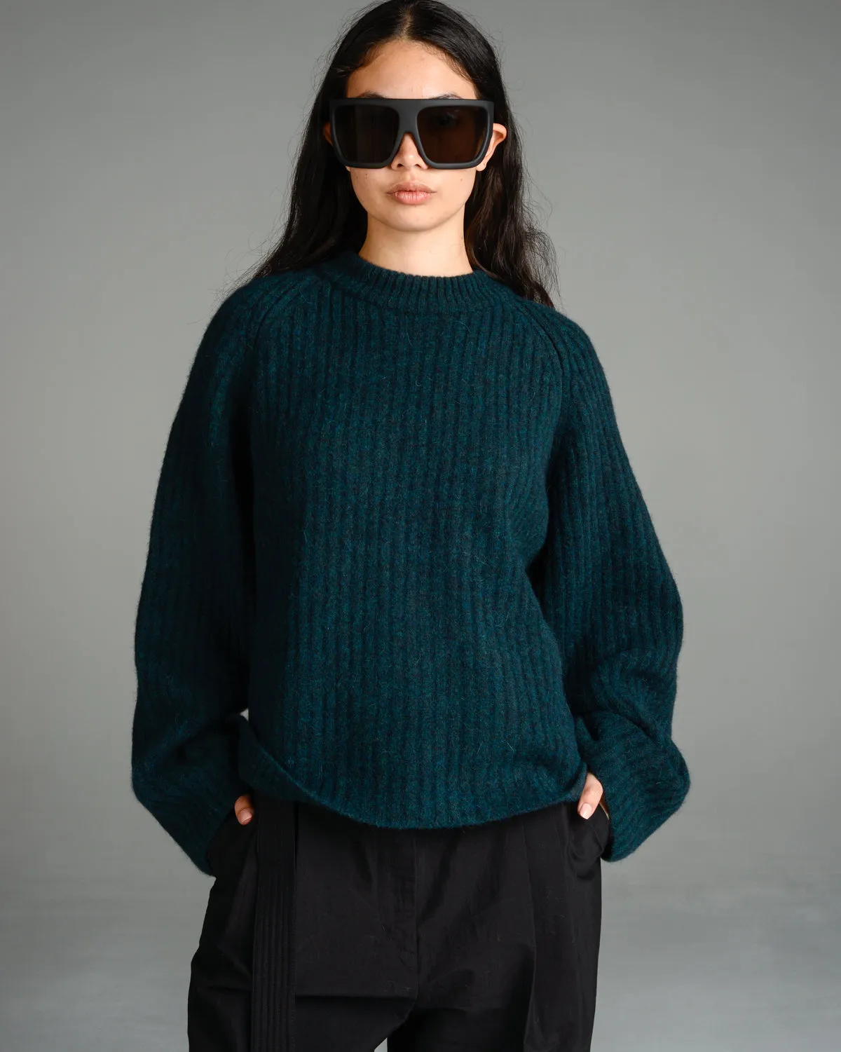 Forest Kalm Chunky Rib Sweater